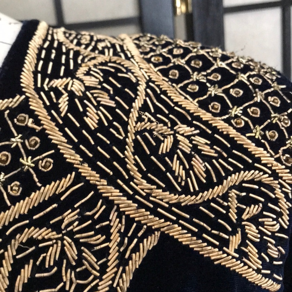 KERA Velvet Medieval vest Jacket corset bolero embroidery cover costume formal - Picture 4 of 15